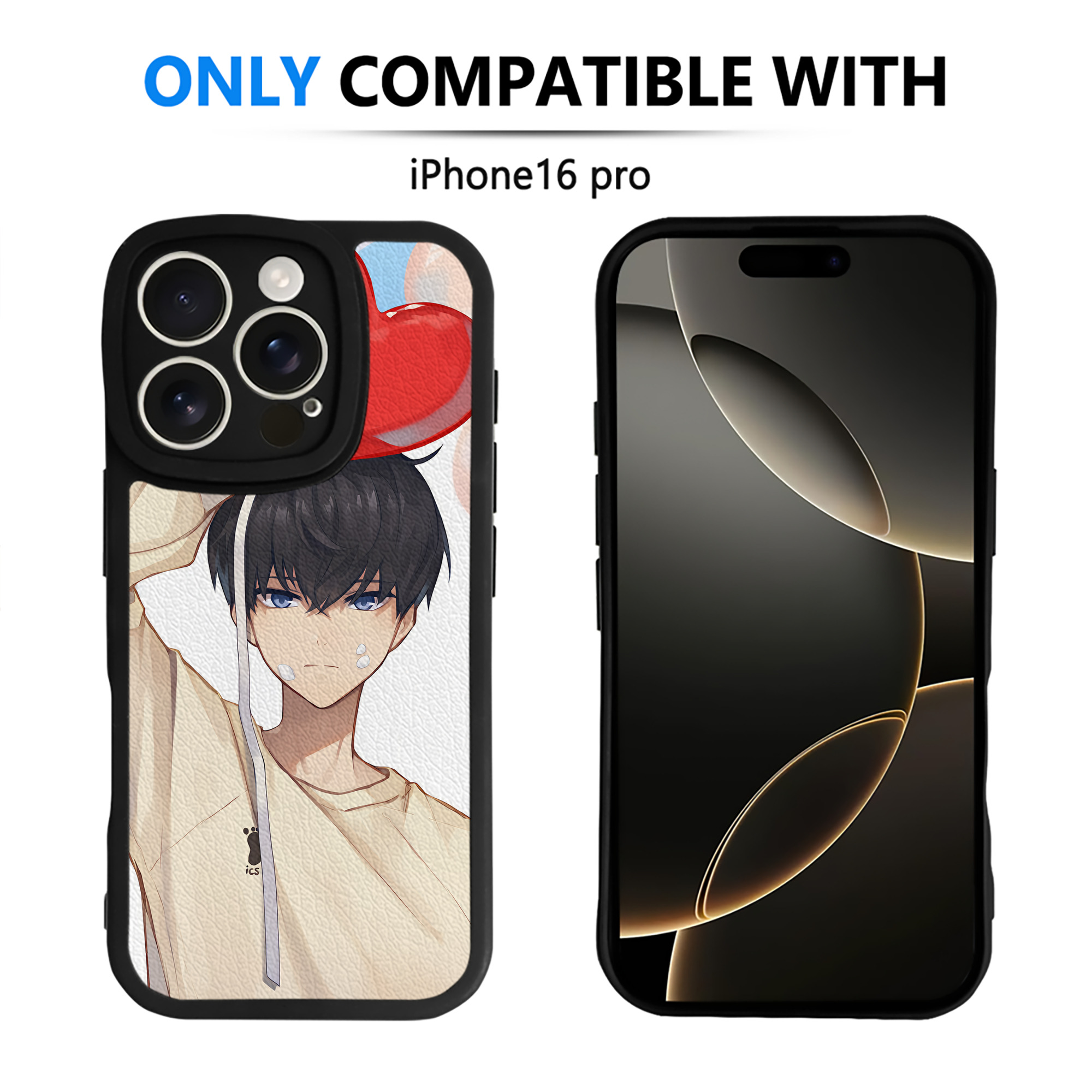 （画像用） ハイキュー!! Haikyu!! 【iPhone 16シリーズ対応】シリコンスマホケース（レザー調） 材質：シリコン